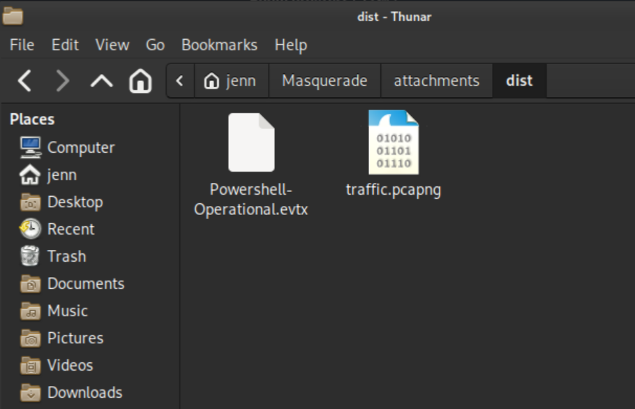 Malicious artifacts folder listing